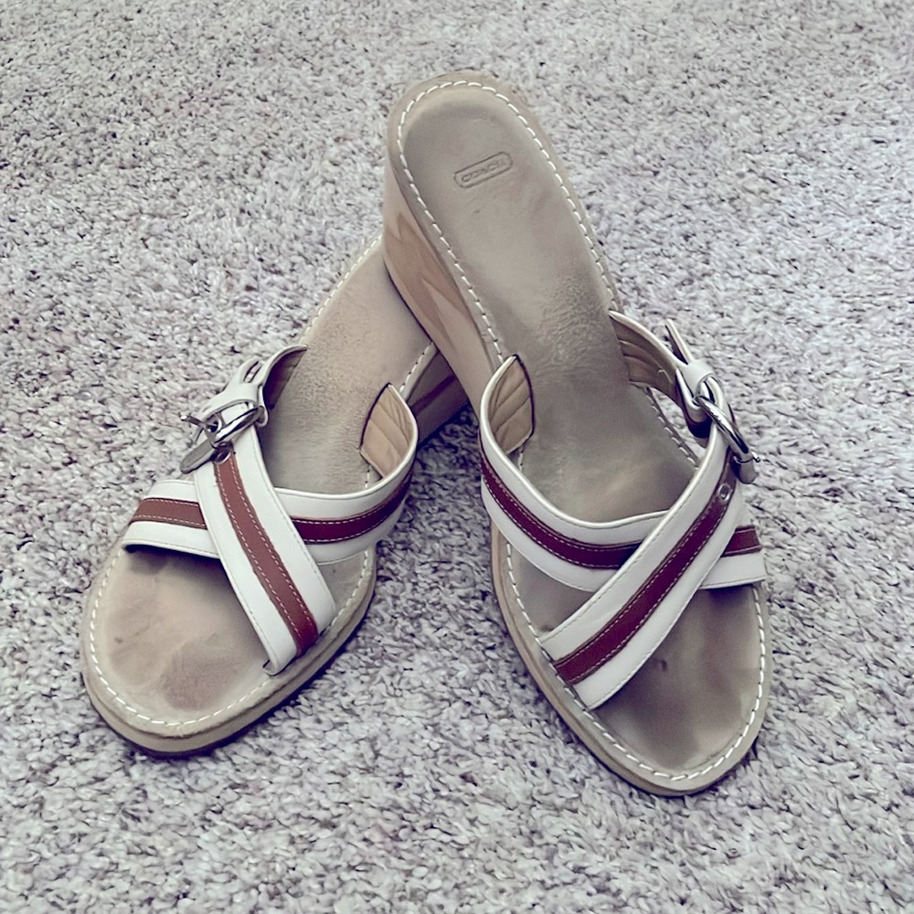 Vintage Coach wedge sandal